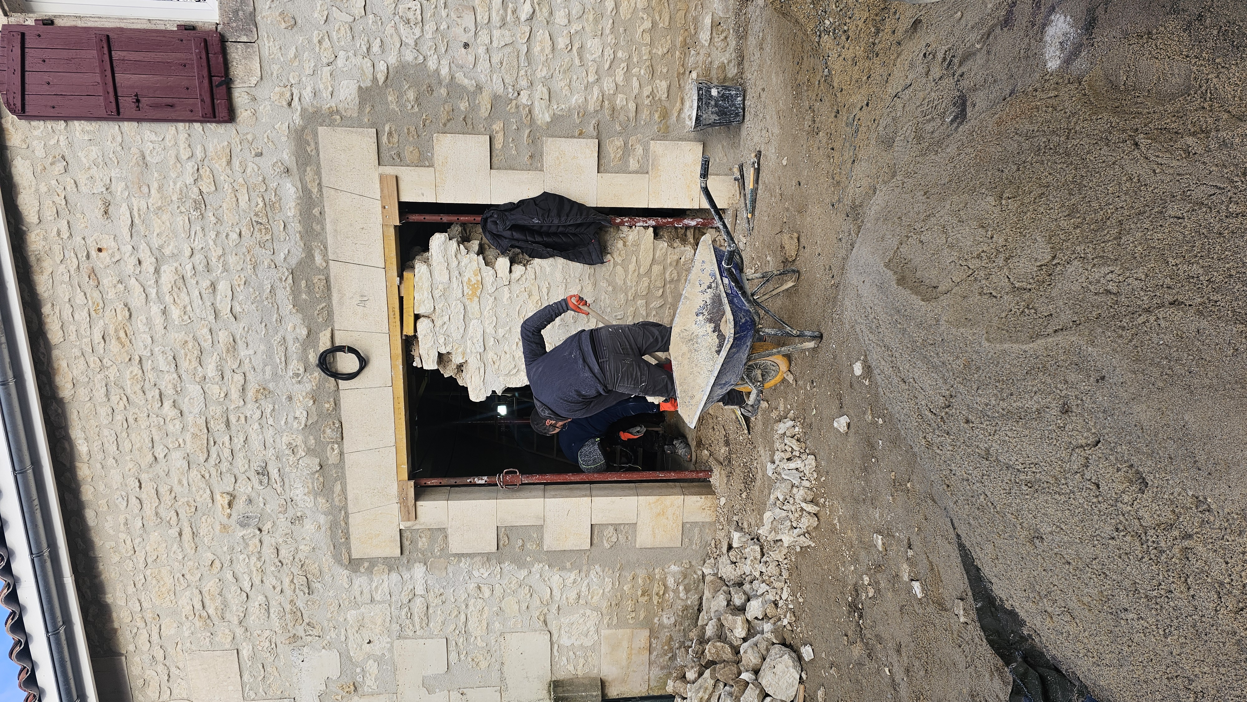 ouverture mur porteur en pierre